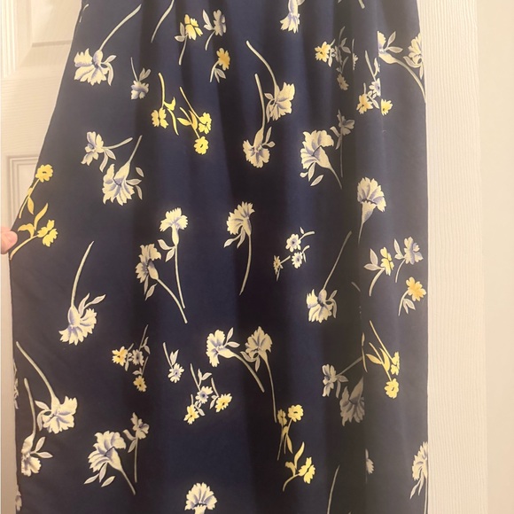 Sag Harbor L Dark Floral Maxi Skirt Flowy Cottage Core Festival Y2K 90s - Picture 3 of 6